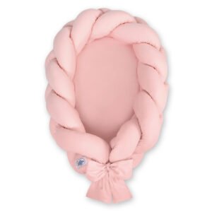 Braided baby nest 2 in 1 - pastel pink