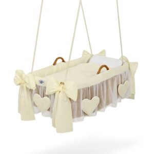 Moses Basket/Hanging crib- Amelie cream