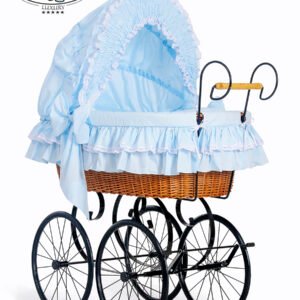 Moses Basket Retro wicker crib Victoria - Blue