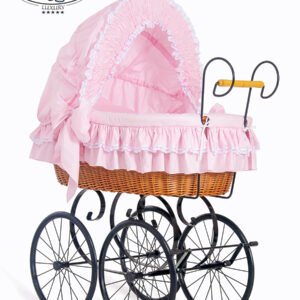 Moses Basket/Retro wicker crib Victoria - Pink