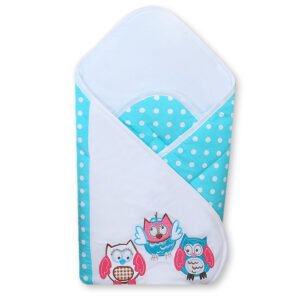 Baby nest with stiffenig- Owls Bigi Zibi & Adele turquoise