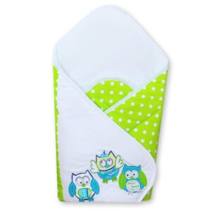 Baby nest with stiffenig- Owls Bigi Zibi & Adele green