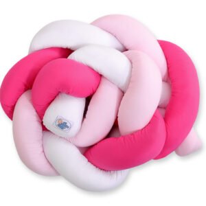 Knot bumper- white-dark pink-pink