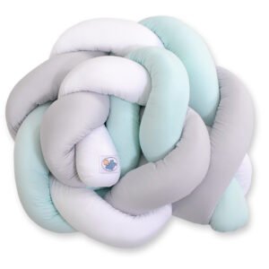 Knot bumper- white-gray-mint