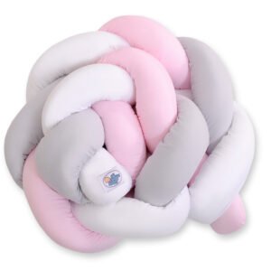 Knot bumper- white-gray-pink