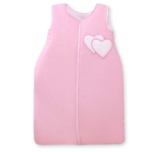 Sleeping bag- Hanging hearts pink