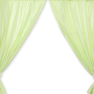 Curtains for baby room- Hanging Hearts green
