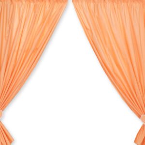Curtains for baby room- Hanging Hearts orange