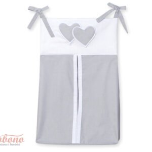 Diaper bag- Hanging Hearts grey