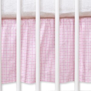 Dust Ruffle-Masking flounce 120x60cm- Hkanging Hearts pink checkered