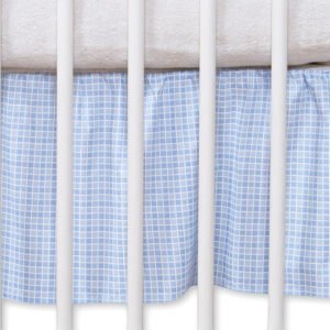 Dust Ruffle-Masking flounce 120x60cm- Hkanging Hearts blue checkered