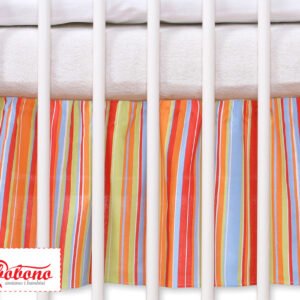 Dust Ruffle-Masking flounce 140x70cm- Hanging Hearts ornage strips