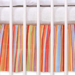 Dust Ruffle-Masking flounce 120x60cm- Hanging Hearts orange strips