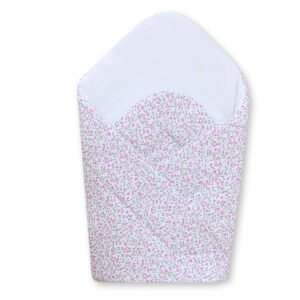 Babynest with stiffening- Hanging Hearts little pink flowers