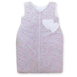 Sleeping bag- Hanging hearts pink flowers