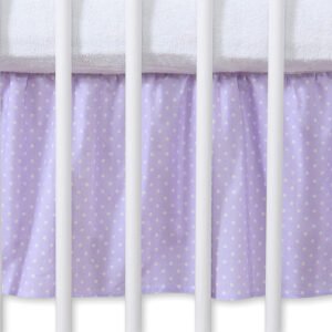 Dust Ruffle-Masking flounce 140x70cm- Hanging Hearts white polka dots on lilac