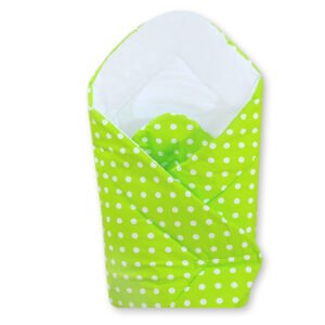 Babynest - white dots on green