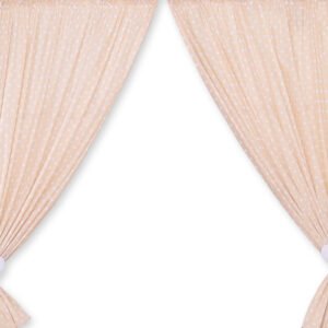 Curtains for baby room- Hanging Hearts white dots on beige