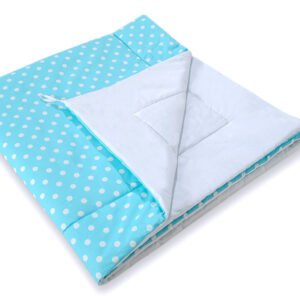 Double-sided teepee playmat- White dots on turquoise