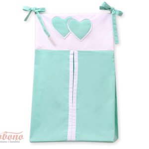 Diaper bag- Hanging Hearts mint