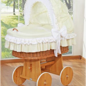 Moses Basket/Wicker hood crib- Amelie cream
