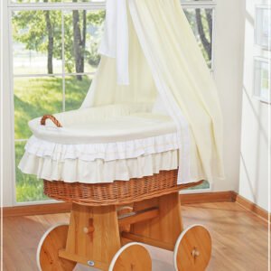Moses Basket/Wicker drape crib- Bellamy cream