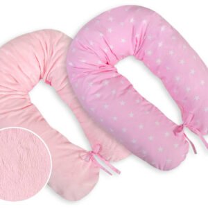 Pregnancy pillow- double-sided- Stars pink