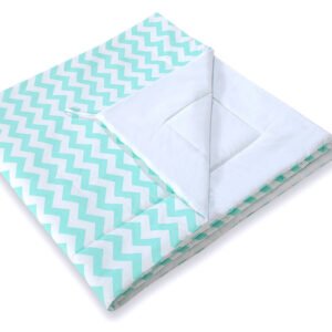 Double-sided teepee playmat- Chevron mint