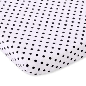 Sheet made of cotton 120x60cm white with black dots
