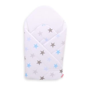 Baby nest with stiffening - Grey-blue stars