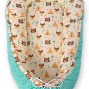 Baby nest double-sided Premium Cocoon for infants BOBONO minky- teepee