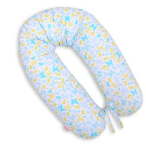 Multifunctional pregnancy pillow Longer - blue butterflies