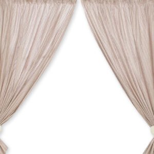 Curtains for baby room- Milo- Teddy Bear with heart brown