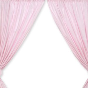 Curtains for baby room- Milo- Teddy Bear with heart pink