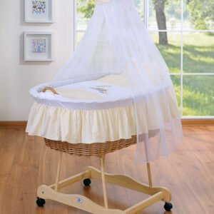 Moses Basket/Wicker drape crib- Donkey Luca cream