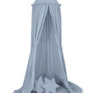 Set: Hanging canopy + Floor play mat + pillows - pastel blue