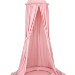 Set: Hanging canopy + Nest with flounce- pastel pink