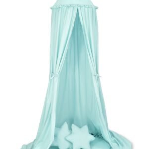 Set: Hanging canopy + Floor play mat + pillows - mint