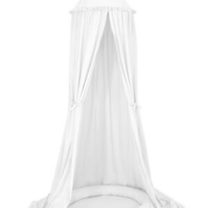 Set: Hanging canopy + Nest with flounce- white