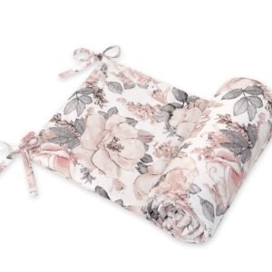 Universal bumper for cot - sepia roses