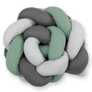 Knot bumper- pastel green - gray - anthracite