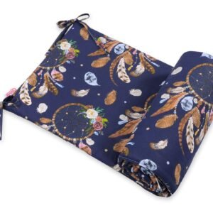 Universal bumper for cot - dream catchers dark blue
