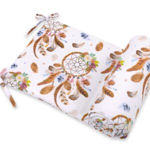Universal bumper for cot - dream catchers white