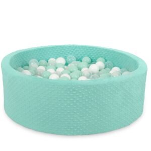 Ball-pit minky H-30 cm with balls 200pcs- mint
