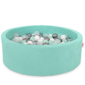 Ball-pit minky H-30 cm with balls 300pcs - mint