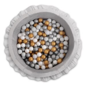 Ball-pit with frills with balls 200pcs - gray