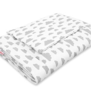 Bedding set 2-pcs with filling - clouds gray
