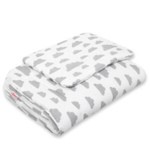 Bedding set 2-pcs 75x100cm NEWBORN - clouds gray