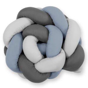 Knot bumper- pastel blue - gray - anthracite