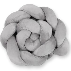 Knot bumper minky 180cm- gray